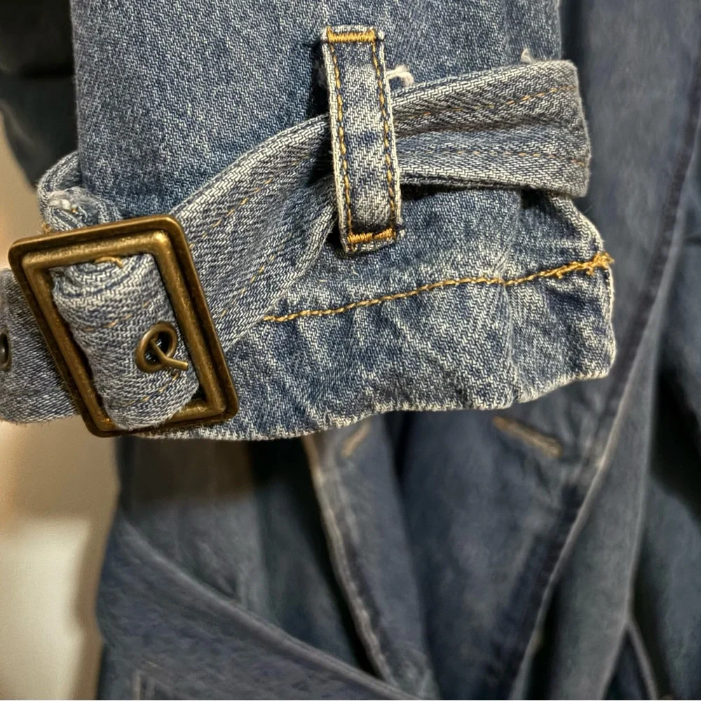 Levi's Blue Denim Trench Coat - Picture 2 of 4